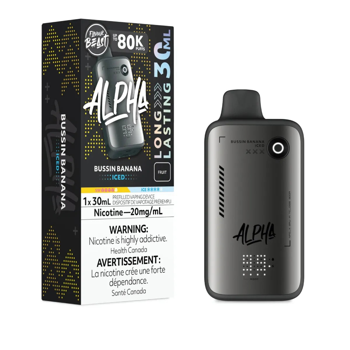Flavour Beast Alpha Disposable - Bussin' Banana Iced