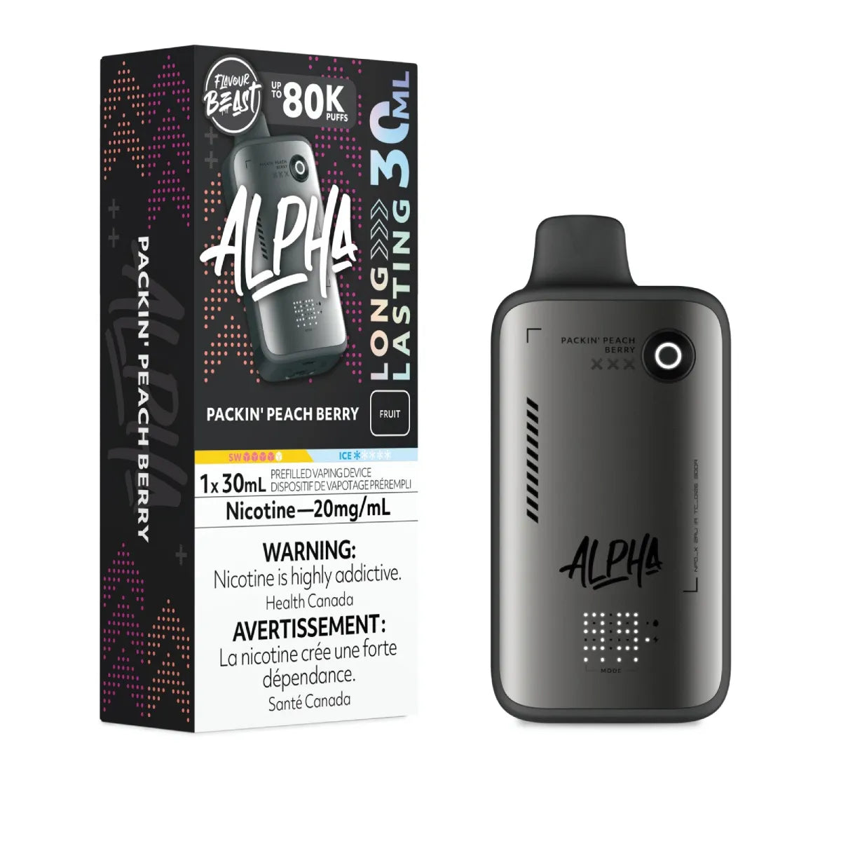 Flavour Beast Alpha Disposable - Packin' Peach Berry