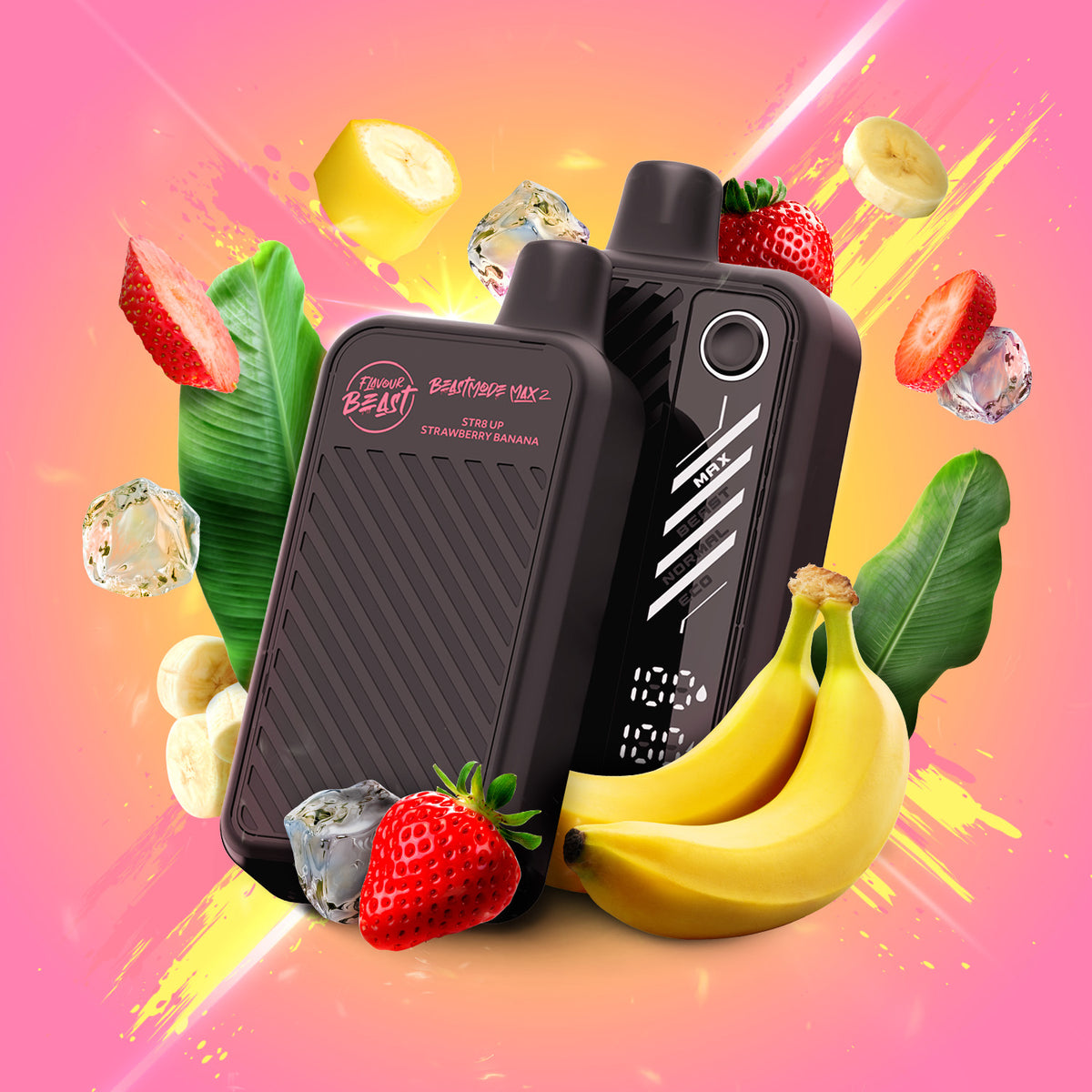 Flavour Beast Beast Mode Max 2 - STR8 UP Strawberry Banana